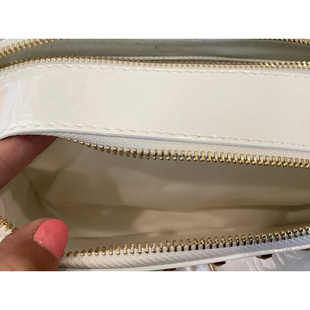 Valentino Orlandi Crossbody Bag Studded Designer Purse‎ White Small